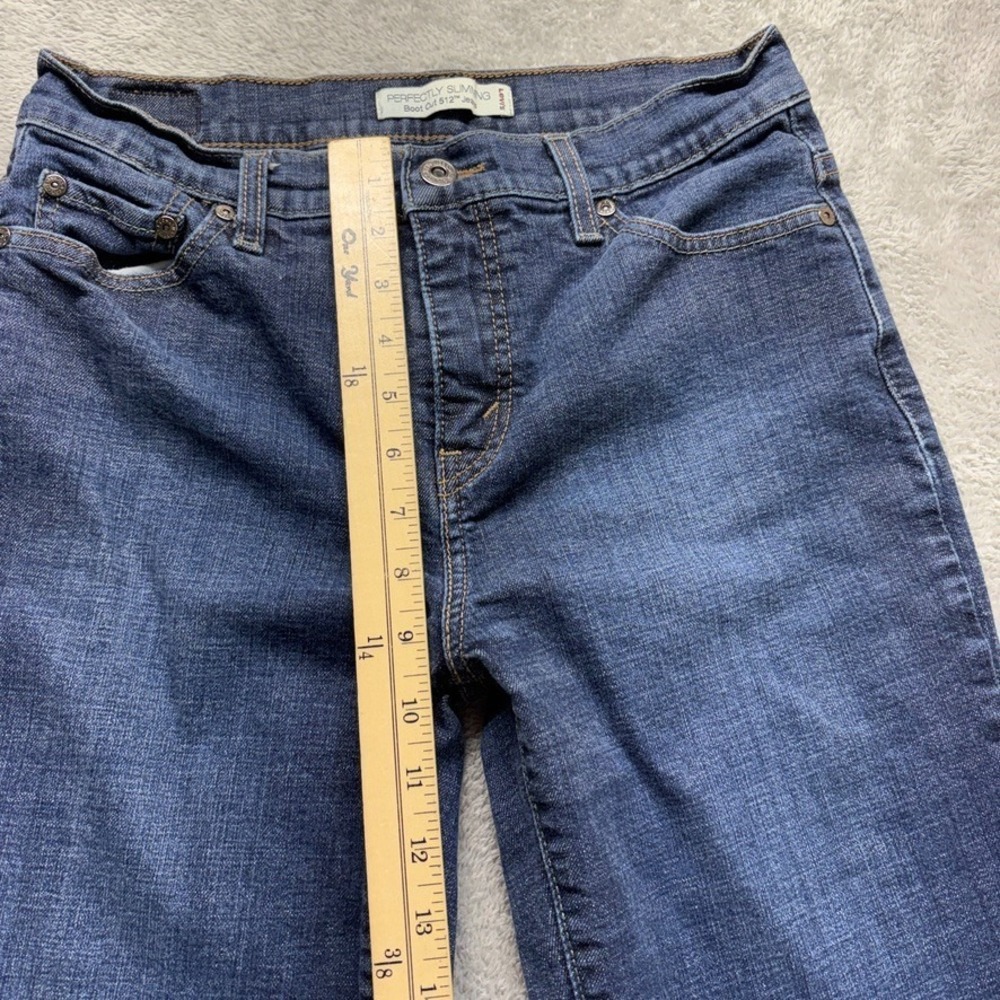 Levis 512 Jeans Womens 10 Short Blue Bootcut Perfectly Slimming Flap Pockets - Picture 6 of 13